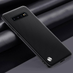 Prabangus PU odos dėklas, skirtas &bdquo;Samsung Galaxy S10 5G S10 Plus S10Plus&ldquo; galiniam dangteliui, matinis silikoninis telefono dėklas, apsaugantis &bdquo;Coque&ldquo; For Samsung S10 5G matinė juoda spalva