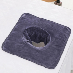 35 * 35 cm grožio SPA masažo stalas i&scaron;klotas veido rank&scaron;luostis su skylėta lova bandana tamsiai pilka spalva