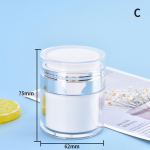 Akrilo beorio siurblio stiklainis, tu&scaron;čias akrilo kremo buteliukas, užpildomas kosmetikos indelis 50