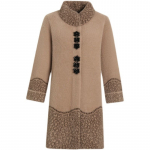 Rudeni&scaron;kas plius dydžio kailis vidutinio amžiaus moterims, pagamintas i&scaron; audinės ka&scaron;myro drabužių XXL