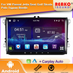 Automobilių multimedijos radijas, skirtas VW Volkswagen Polo Tiguan Golf Passat B6 B7 Jetta Skoda Octavia SEAT Wireless CarPlay Android Auto 2Din 4 core 2GB+64GB carplay