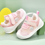 Kūdikių neslystantys mink&scaron;tapadžiai tinklelio sandalai berniukams ir mergaitėms, vasariniai bateliai mažyliams, 0-1-2 metų Size 15 (Insole 12cm, Fits 11.5cm) rožinė