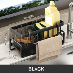 1 vnt virtuvės kriauklės laikiklis, tualeto laikymo lentyna, virtuvės mai&scaron;ytuvo kempinės laikiklis, laikymo stovo kriauklės tvarkyklė, kempinės nutekėjimo lentyna, pilka