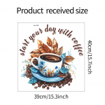 Kavos puodelis Angli&scaron;kas &scaron;ūkis Restoranas Arbatinė Pagražinti Dekoratyviniai sienų lipdukai Lipni 39*40CM/fun-f60