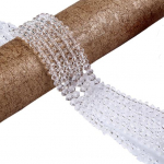 120 vnt. 4 mm skaidrūs AB briaunoti Rondelle palaidi karoliukai papuo&scaron;alams gaminti MIT juoda