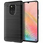Anglies pluo&scaron;to dėklas, skirtas Mate 20 X Slim Fit smūgiams atsparus silikoninis atsparus dangtelis, skirtas Huawei Mate 20X mink&scaron;tų telefonų dėklų buferiui Mate 20 X juoda