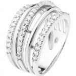 LOVA LOLA VAN DER KEEN - Bague - Joaillerie Prestige - Diamants de Synth&egrave;se - Argent Massif 925 Milli&egrave;mes - Bijou Femme