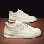 Laisvalaikio sportiniai batai Vyri&scaron;ki Visiems dėvėjimuisi atsparūs vyri&scaron;ki batai Madingi riedlenčių batai vyrams Laisvalaikis bėgimo bateliai Odiniai batai vyrams 42 smėlis