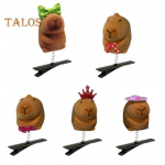 5 vnt Vaiki&scaron;ki plaukų segtukai Kapybaros formos spyruoklinio dizaino plastikinių plaukų segtukų rinkinys Lengva naudoti gyvūnų dizaino plaukų aksesuarai 5pcs