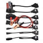 8 vnt sunkvežimių kabeliai, skirti sunkvežimių diagnostikos įrankiui, OBD2 kabelio diagnostikos adapterio jungtis, skirta Delphi Ds150e