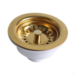 Sink Filter Kitchen Strainer and Stopper Golden Fixture Easy to Install Replace