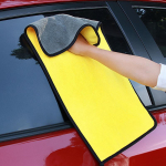Automobilių plovimo rank&scaron;luostis Didelio tankio storas didelis sugeriantis automobilių valymo audinys Dvipusis greitai džiūstantis automobilių ploviklis 25*25cm geltona