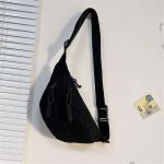 Laisvalaikio diržinės rankinės moterims, paprasta mada, rankinė ant juosmens, moteri&scaron;ka banano formos juosmens krep&scaron;ys, klubų piniginė, pečių, crossbody, krūtinės krep&scaron;ys juoda