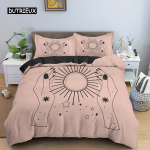 Rankos Delno Karaliaus Karalienės Antklodės Užvalkalas Boho Magi&scaron;ka Mandala Lovos Patalynės Komplektas Fatima Rankos Antklodės Užvalkalas Hamsa Rankos Poliesterio Antklodės Užvalkalas EU single(135x200cm)