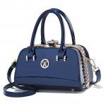 Moteri&scaron;kos kryžminės rankinės pečių krep&scaron;iai Patentinis PU odos rankinės piniginė Marlene moterims Pocketbook Vestuvių kuprinė Retro piniginė su vir&scaron;utine rankena Ne&scaron;iojamas krep&scaron;ys mėlyna