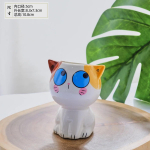 Kūrybingas mini animacinis filmas katė Mielas gėlių vazonas Augalų vazonas Keraminis sultingas vazonas &bdquo;pasidaryk pats&ldquo; Vaikų žaislai Mokslinis ugdymas Mokyklos dovana