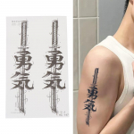 Kario kardo žolelių sulčių tatuiruočių lipdukai vyrams vandeniui atsparūs ilgalaikiai pusiau permanentiniai tatuiruotės didelis paveikslėlis gėlė rankos menas laikinos tatuiruotės
