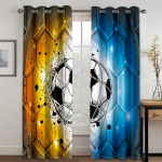 3D Individualiai atspausdinti modernūs kamuoliai futbolas futbolininkas vaikai užtemdymas berniukai 2 dalių užuolaidos vaikų miegamojo svetainės dekorui W50xH130(CM)x2pcs&HOOK