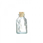 Mini bouteille en verre 6 cm avec bouchon li&egrave;ge