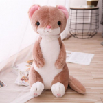 1 vnt. 50 cm pūkuotas &scaron;vilpiko pliu&scaron;inis žaislas, mink&scaron;tas kim&scaron;tas pliu&scaron;as, animacinis gyvūnas, &scaron;vilpiko lėlės, namų dekoracija, žaislai, vaikams, mergaitėms, Kalėdų dovana 50cm kava