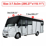 5/6.5/7.5/8.5M Automobilio uždangalas Apsauga nuo dulkių Apsauga nuo saulės Uždangalas Vandeniui atsparus Kemperio stogo uždangalas RV Karavano brezentas Apsauginis 210D