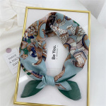 Medvilninis ir lininis mažas kvadratinis &scaron;alikas &Scaron;ilko &scaron;alikas Moteri&scaron;kas pavasario ir rudens naujo stiliaus meni&scaron;kas ir universalus madingas temperamento galvos apdangalas 58*58cm