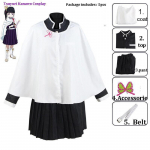 Unisex Demon Slayer Anime Cosplay Animacinis filmas Kimetsu No Yaiba Kochou Shinobu Cosplay Kostiumas suaugusiems vyrams ir moterims M