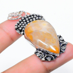 Fossil Coral Handmade 925 Sterling Silver Jewelry Pendant 2.21 r6k34