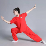 Tai Chi kostiumai vyrams ir moterims Pavasario ir vasaros pasirodymų kostiumai Praktiniai kostiumai Kovos menų kostiumai Tai Chi kostiumai Kinų stiliaus S raudona