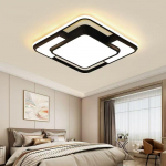 Modernūs LED lubų &scaron;viestuvai svetainei, reguliuojamas miegamojo dekoras, juodas itin plonas kambario lubų pakabinamas &scaron;viestuvas Diameter 40cm