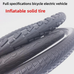 Elektrinis kalnų dviratis su kietomis nepripučiamomis padangomis (14/16/20/24/26 colių) 16x1.75 Solid Tire