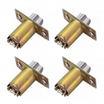 4 vnt. Fiksavimo liežuvėlio furnitūra Universalus Viengubas Užrakto korpusas Liežuvėlis Apvalus Rutulinis Durų rankenos korpusas Užrakto &scaron;erdis Lengva įdiegti A