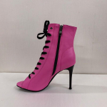 Individualizuoti moteri&scaron;ki lotynų &scaron;okio bateliai odiniai vakarėlio tango &scaron;okio botai moterims salsa &scaron;okio auk&scaron;takulniai sportinių &scaron;okių bateliai seksualūs stiletos 36 pink