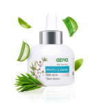 OZiva Phyto Cleanse Veido serumas nuo spuogų (su fitoniacinamidu, arbatmedžio aliejumi, alaviju ir neem) Aknės kontrolei ir aknės randams