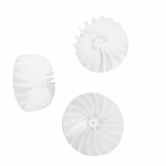 Mažo galingumo plastikinis ventiliatoriaus lapas 18 lapų Power plaukų džiovintuvo variklio ventiliatoriaus lapas, skirtas plaukų džiovintuvo variklio priedams One Size balta