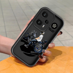 Mink&scaron;tas silikoninis kvadratinių kopėčių spausdinimo ra&scaron;tų telefono korpusas, pilnas dangtis, fotoaparatas, atsparus smūgiams, guminis dėklas, skirtas Xiaomi Redmi Redmi Note 13R 5G juoda