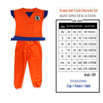 Vaikų dienos Drakono rutulio Goku Cosplay kostiumų rinkinys berniukams ir mergaitėms L
