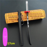 Demonų žudiko Kamado liepsnos ir vėjo stulpo kardo modelio raktų pakabuko žaislas, 17 cm 17cm