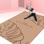Neslystantis smūgius sugeriantis jogos ir fitneso kilimėlis - Itin ilgas ir platus vyrams ir moterims 140x200 cm