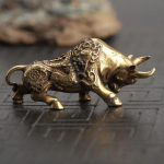 Žalvarinė Sėkmingo Bulių Kovos Statulėlė Namų Dekoracijos Ornamentai Varinė Gyvūno Miniatiūrinė Figūrėlė Atne&scaron;a Turtą Biuro Stalo Dekoras Amatai