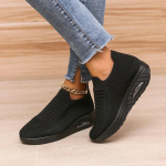 Flyknit neslystantys mink&scaron;tapadžiai mamos batai su tinkleliu ir oro pagalve moteri&scaron;kiems sportiniams batams 36 juoda