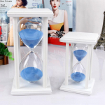 Kūrybingi smėlio laikrodžio dovanų papuo&scaron;alai draugams ir klasiokams, nuo 5 iki 60 minučių, idealūs gimtadieniams Black Frame 5 min smėlinė/balta
