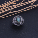 Labradorite Handmade 925 Sterling Silver Jewelry Ring Size 10.5 c5b08