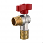 1/2'' Angle Stop Valve for Easy Installation in Sinks raudona