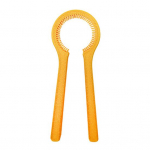 Universalus butelių atidarytuvas Ergonomi&scaron;kas sukibimas Butelių kam&scaron;telių nuėmiklis senjorams Neslystantis plastikinis butelių kam&scaron;telių keltuvas virtuvei barui geltona