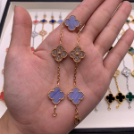 Butikas Keturlapis Dobilas Penkių Gėlių Apyrankė 18K Lengvi Prabangūs INS Dizaino Madinga I&scaron;skirtinė Universali Vyri&scaron;ka ir Moteri&scaron;ka Apyrankė Boutique Bracelet