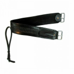 Vakarieti&scaron;kas odinis galinis diržas Latigo, vafliu &scaron;tampuotas, rankomis raižytas, &scaron;oninis diržas. 36 Inch juoda