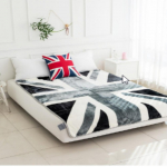 Auk&scaron;čiausios kokybės audinės antklodė (Super vienvietis dydis 150*200cm) &scaron;viesiai ruda spalva