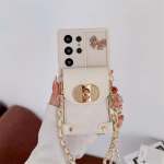 Vienos spalvos rankinė per petį piniginė dėklas, skirtas Samsung Galaxy S24 S21 FE S25 Ultra S23 S22 Plus A06 A16 A56 A36 A54 A55 A35 A25 A15 Galaxy S23 Ultra balta