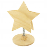 Marque-place porte-photo - MegaCrea DIY - Etoile - Bois naturel - 12,5 cm - 7,5 cm